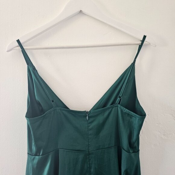 Elegant Green Adjustable Strap Maxi Dress - Picture 9 of 9